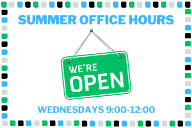  summer office hours wednesday 9-12